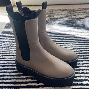 Tan Platform Boots